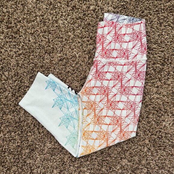 EUC Wear it to Heart x Peloton, High Waist Rare Geopride Cropped Leggings/Capris - Picture 3 of 12